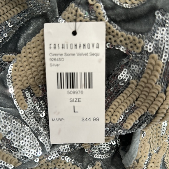 NWT fashion nova gimme some velvet sequins dress - Picture 5 of 5